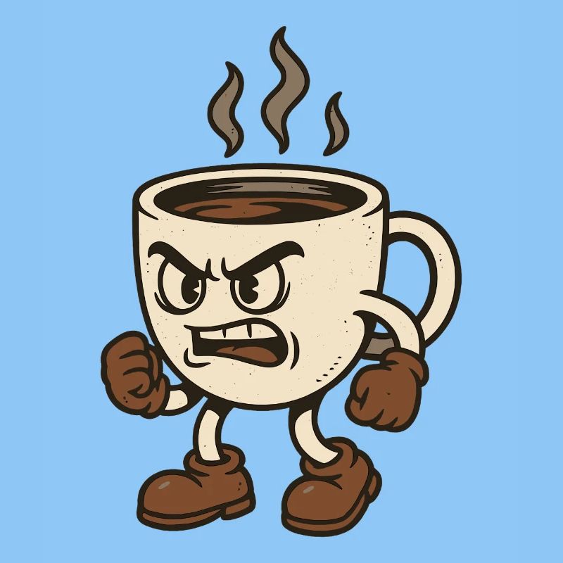 Delicate Coffee Mug with Fighting Pose