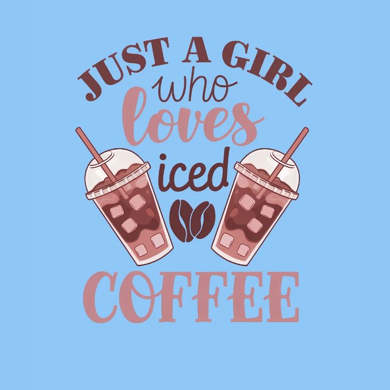 Mädchen, das Eiskaffee liebt