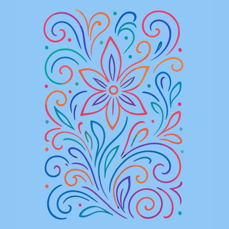 Leuchtendes Blumenmuster in Neonfarben