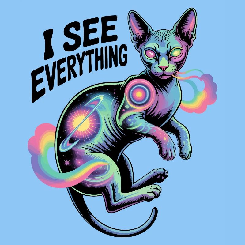 Illustrations du chat de la nébuleuse cosmique