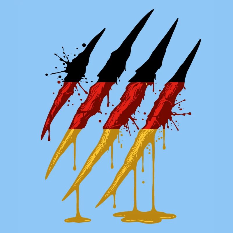 Griffe Allemagne Drapeau Scratch Trace