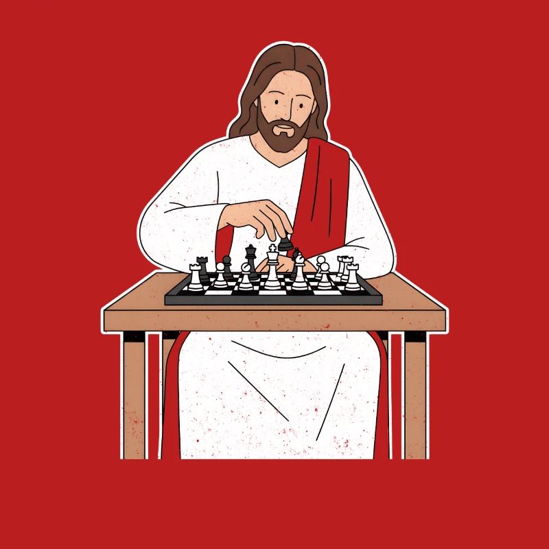 Saint Train aux échecs / Jesus Chess