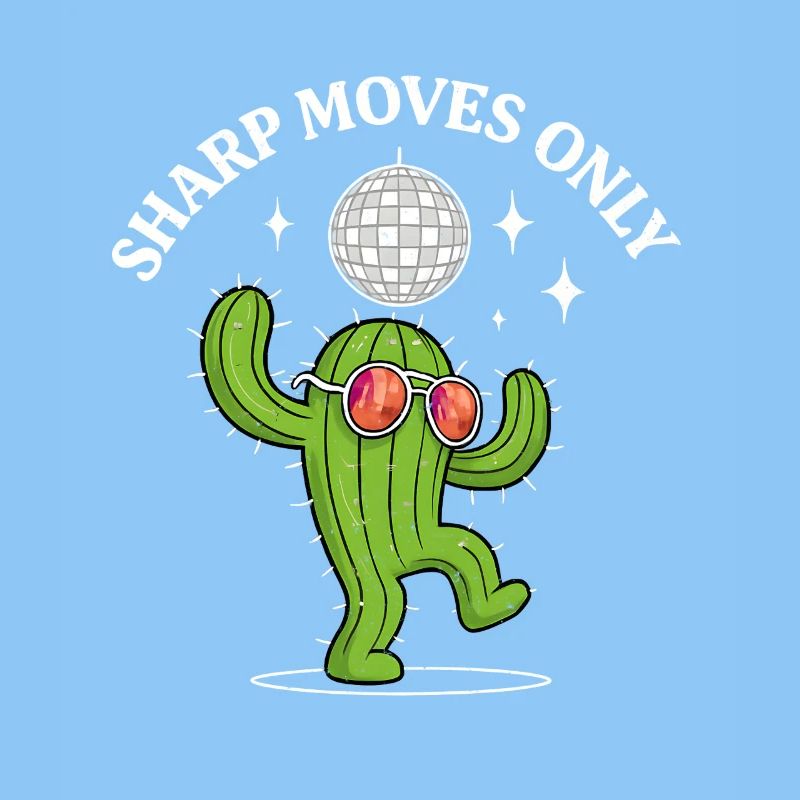 Le cactus danse sur la boule disco