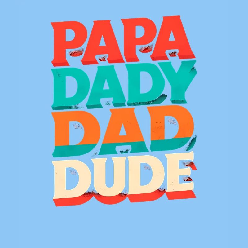 Papa Dude Rétro Arc-en-ciel