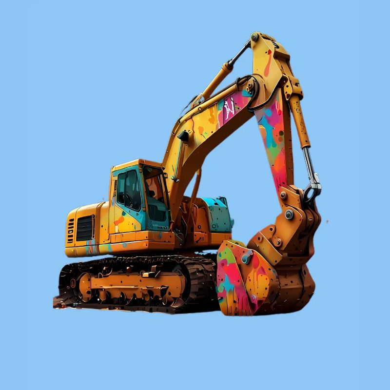 Excavatrice explosive couleur