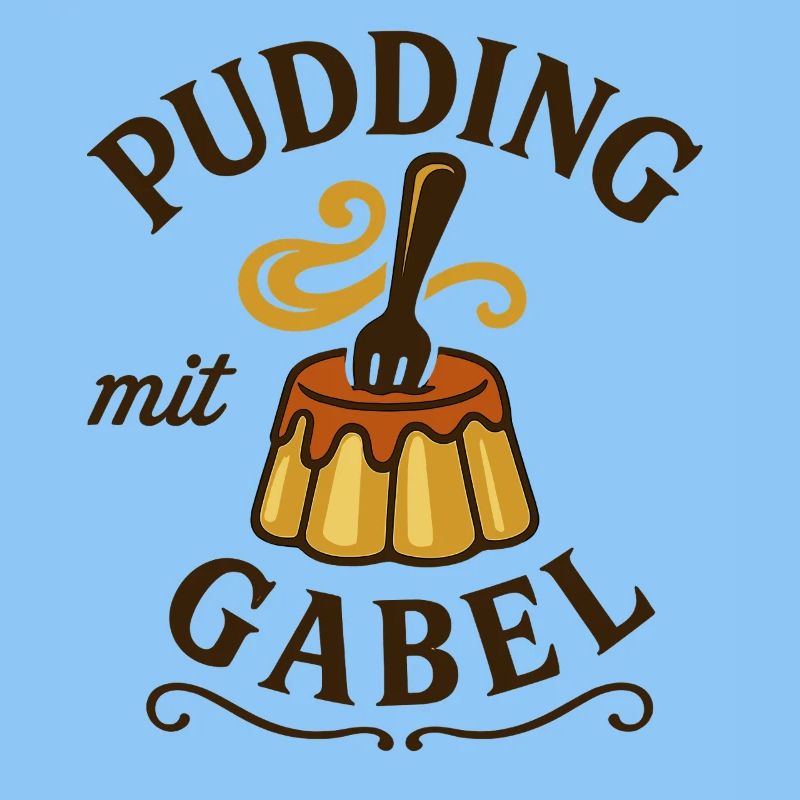 Pudding mit Gabel