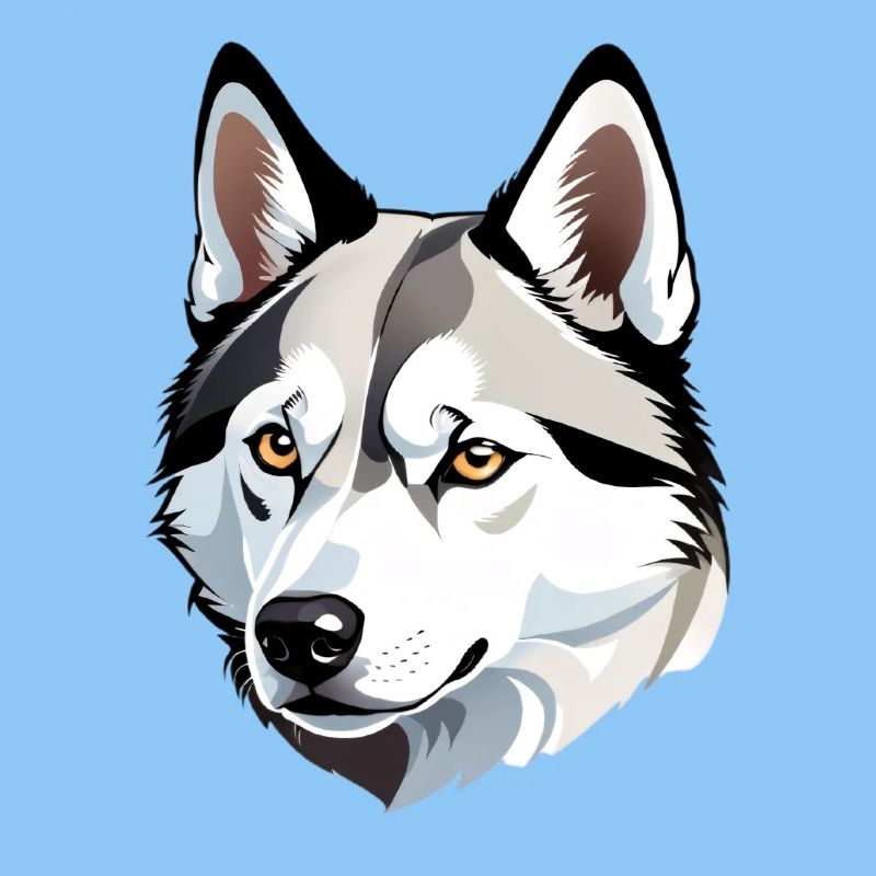 Wolfskopf Kopf-Illustration