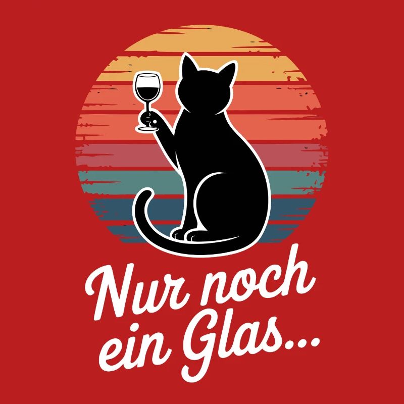 Katze mit Weinglas: Nur noch ein Glas