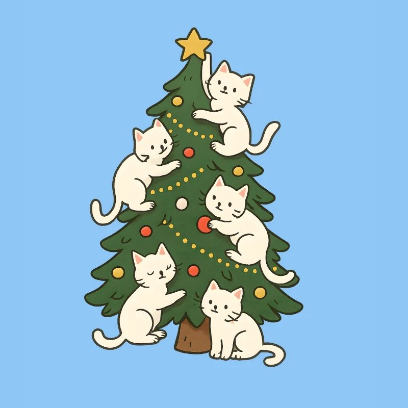Arbre de Noël à moustaches, Amour Chats, Chatons