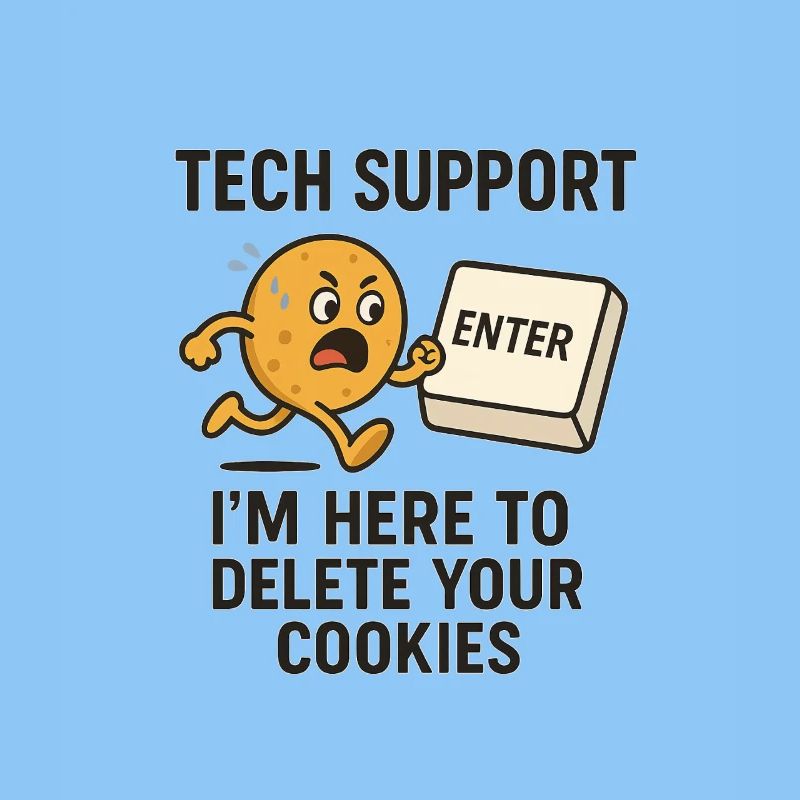 Tech Support I'm Here To Delete Your Cookies