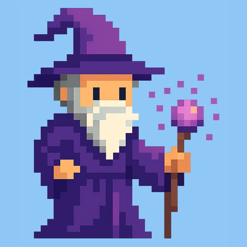 Pixelzauberer im Purpurschimmer