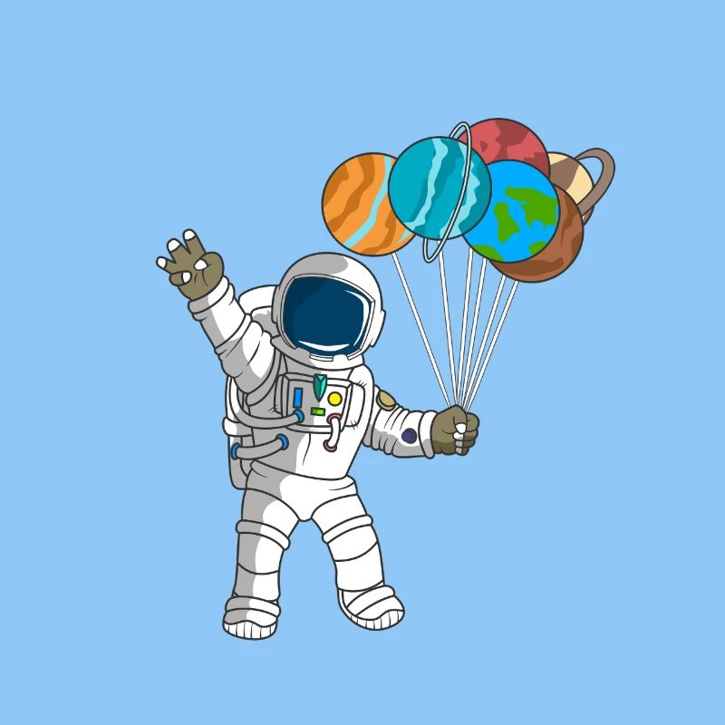 Astronaut Outer Space 3rd Birthday Planet Balloons