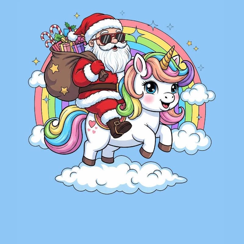 Weihnachtsmann Einhorn 