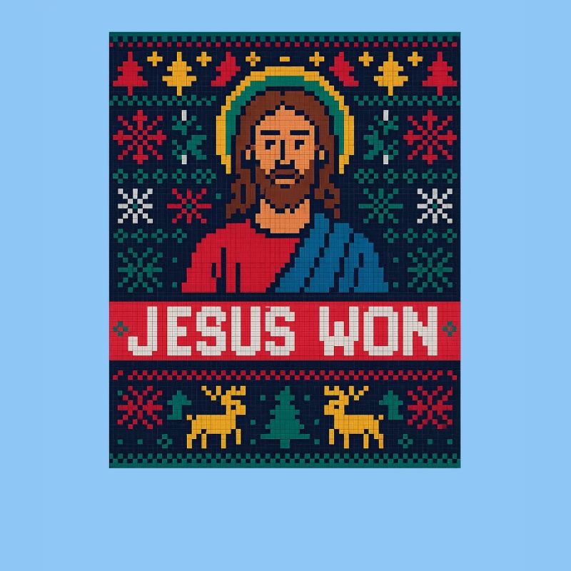 Jesus Won Pixel Weihnachtschristlicher Glaube