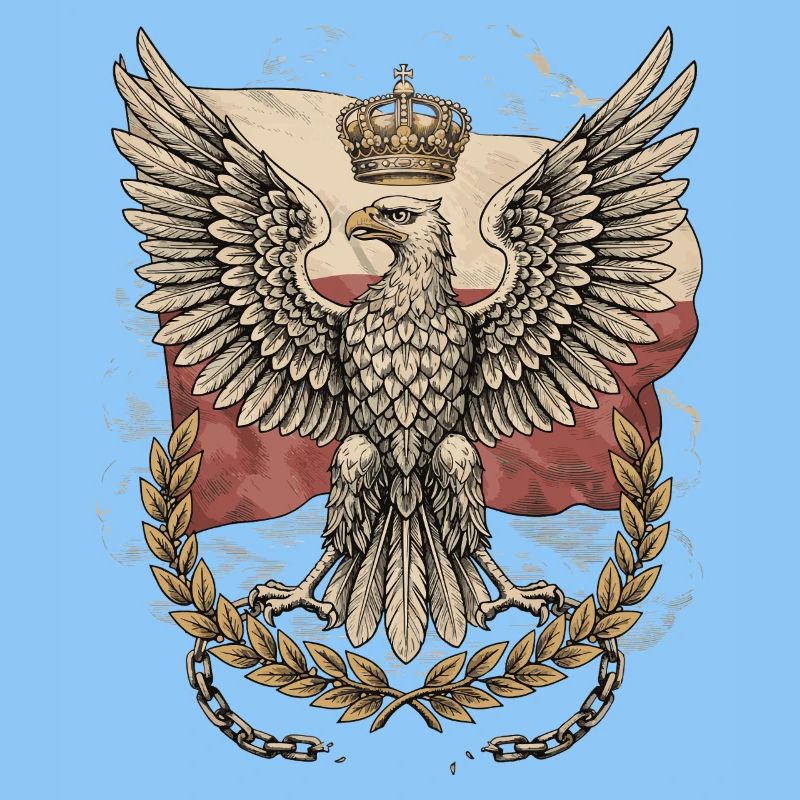 Crowned Polish Eagle Emblem