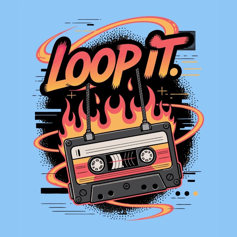 Retro Kassette Loop It Musikdesign