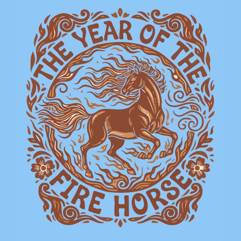 Année de la conception de la célébration du cheval de feu