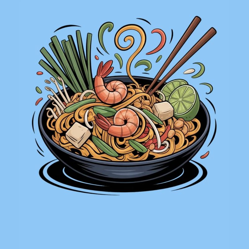 Frühlingsramen mit Shrimp und Limette