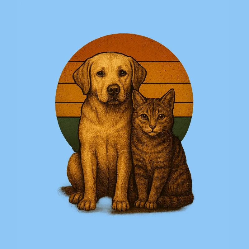 Labrador and cat