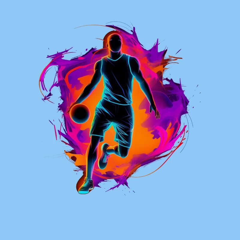 Aspect rétro de joueur de basketteur