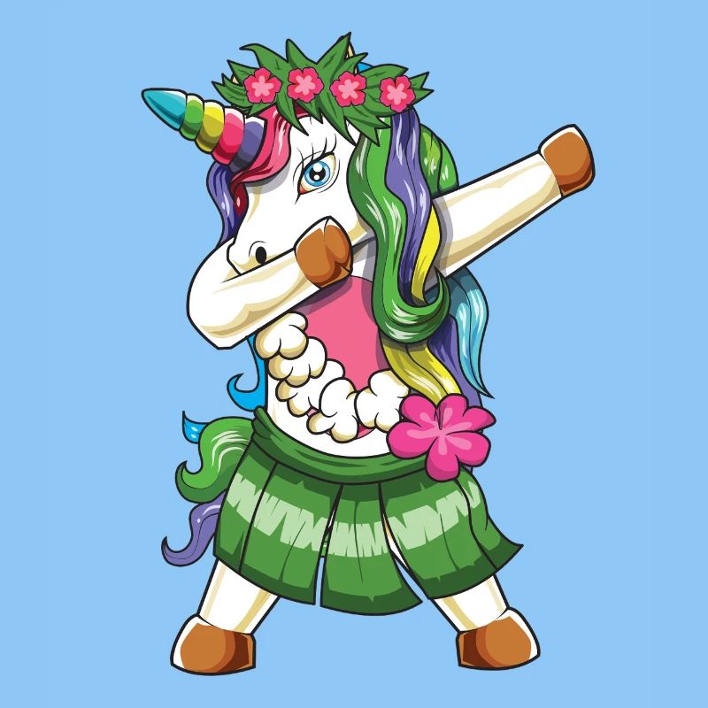 Dab de la danseuse de hula licorne hawaïenne