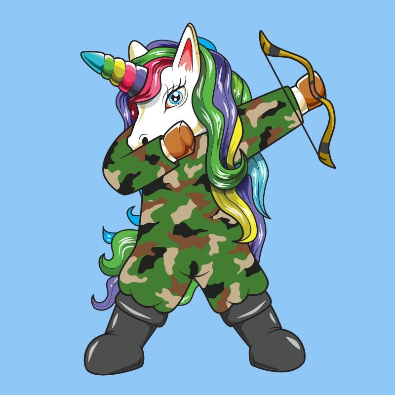 Dab Chasseur de Licorne Camouflage Archer Arc Chasseur d’Arc