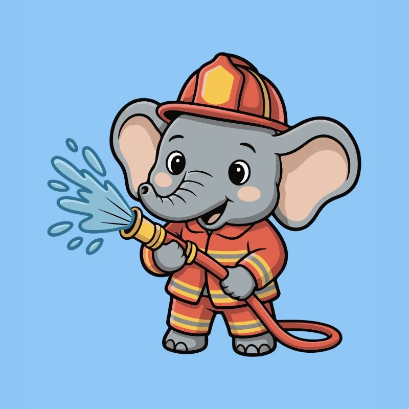 Fire Brigade Elephant Hose Splash
