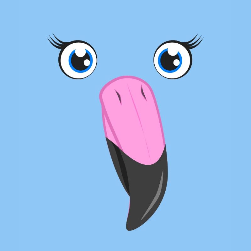 Flamingo Face Kawaii Pink Lazy DIY Bird Custome