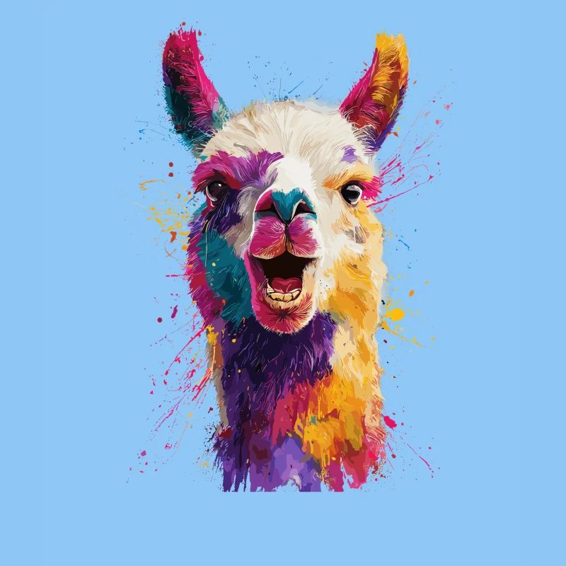 Farbenfrohe Llama Explosion