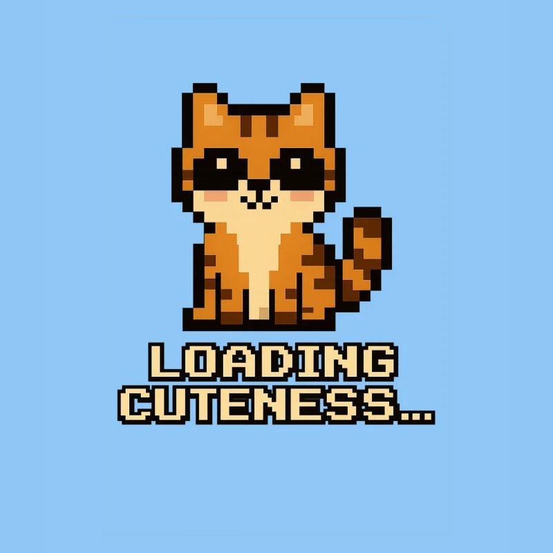 Lade Niedlichkeit Pixelkatze