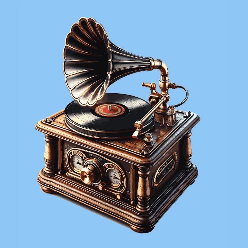 Nostalgie du vinyle antique gramophone