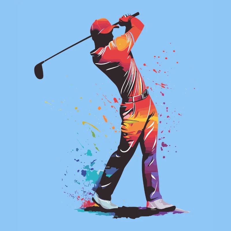 Silhouette de golfeur
