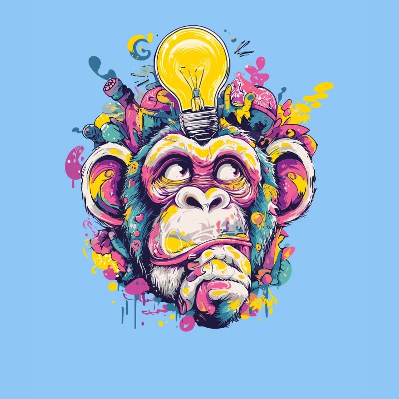 Glowing Monkey Graffiti