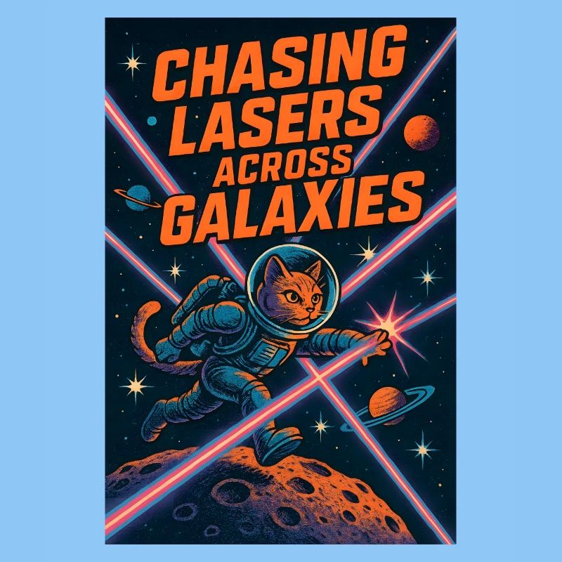 Chasse au laser à travers les galaxies | Space Cat Science-Fi