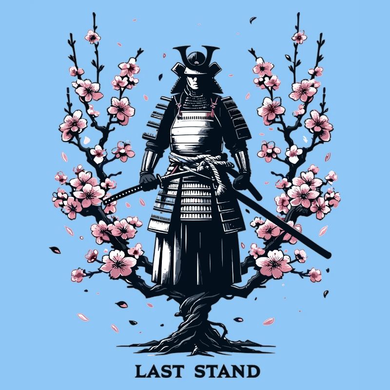 Samurai in the magic of cherry blossoms
