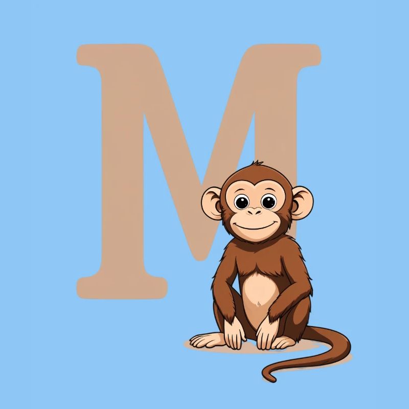 MonkeyM Design mit Großbuchstabe M