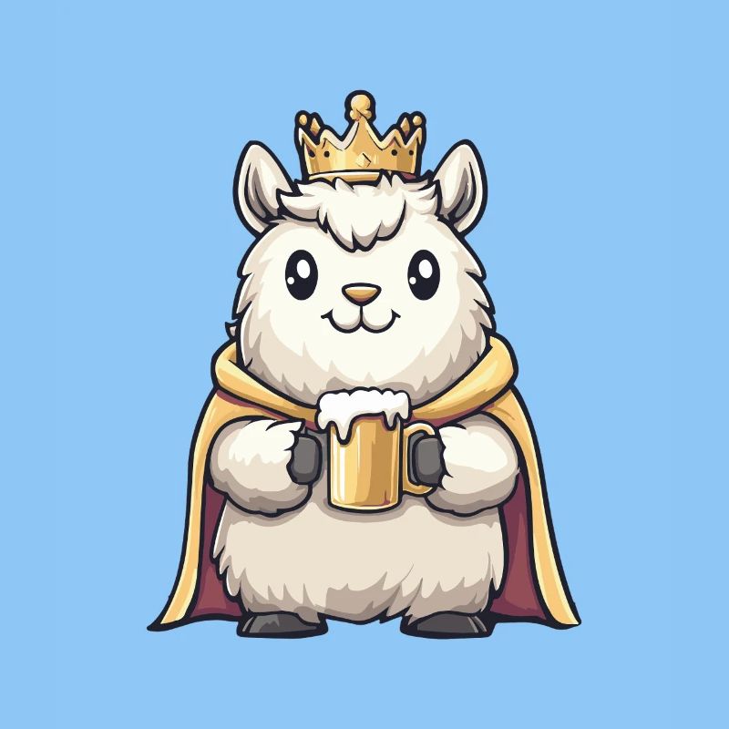 Alpaka Llama Bier König