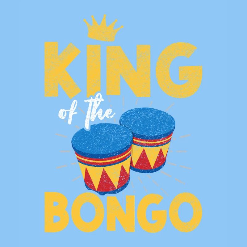 King Bongo Retro Percussion Drummer Design