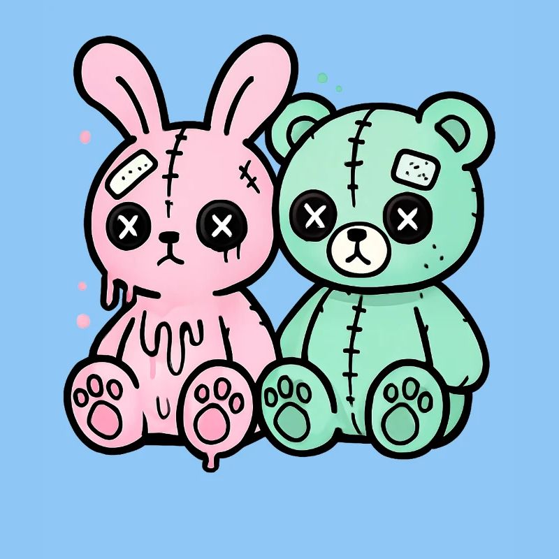 Goth Bunny Horror Rabbit Gothic Creepy Creepy