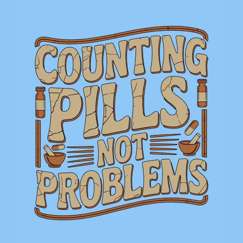 Pharmacist Student Counting Pills Pharmacy Trainee