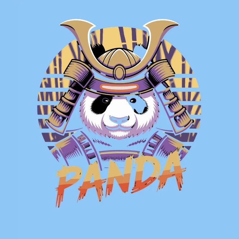 Illustration de samouraïs panda guerriers