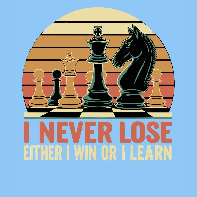 Chess Saying - I Never Lose