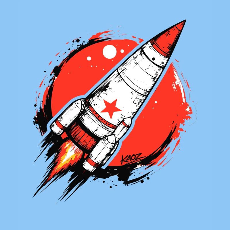 Crimson Rocket Splash-Artwork