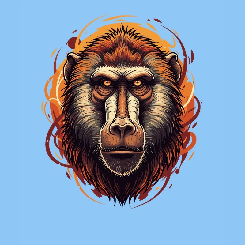 Pavian Affe Portrait