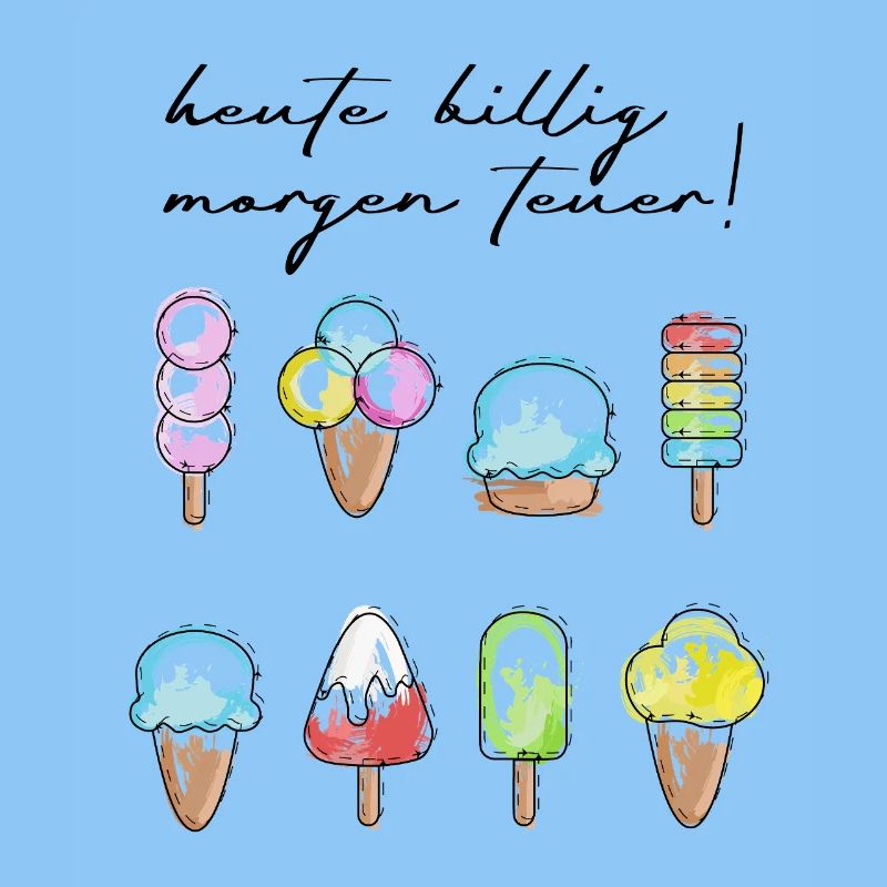 Farbige Eiskunst Eiscreme Motive