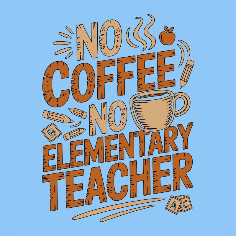 Enseignant d’école primaire Pas de café Pas de tuteur Amoureux du café