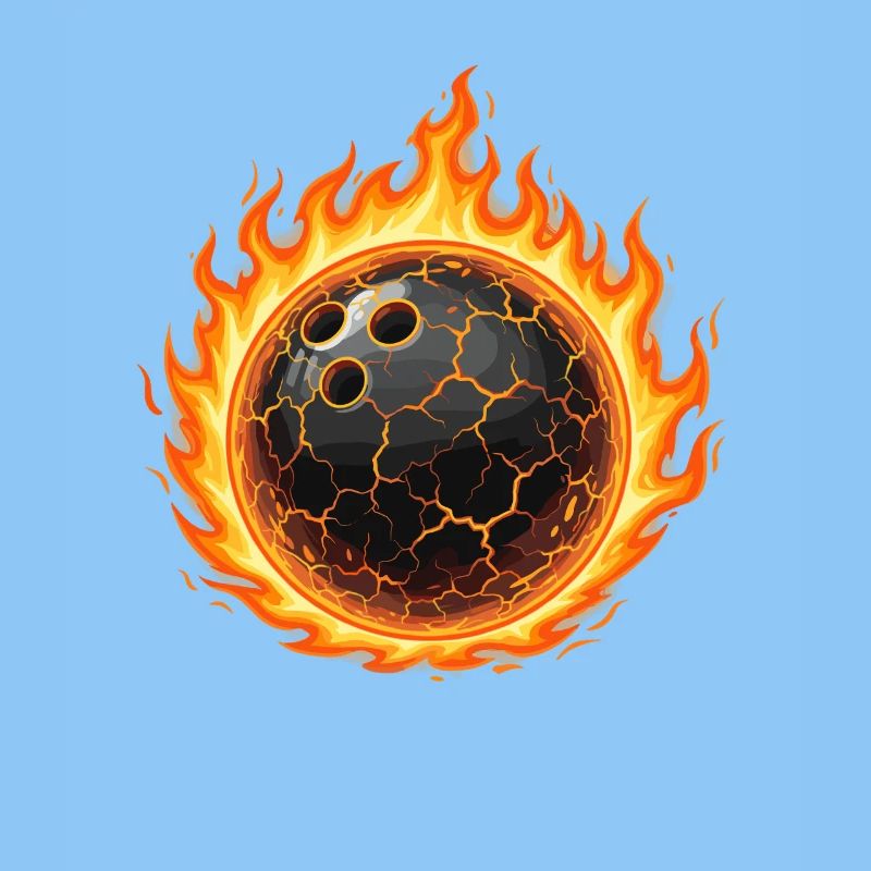 Boule de bowling en lave