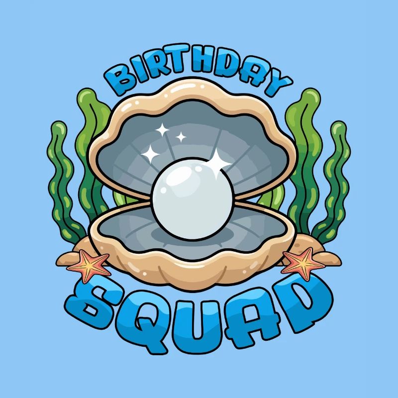 Birthday Squad Beach Summer Cruise Shell