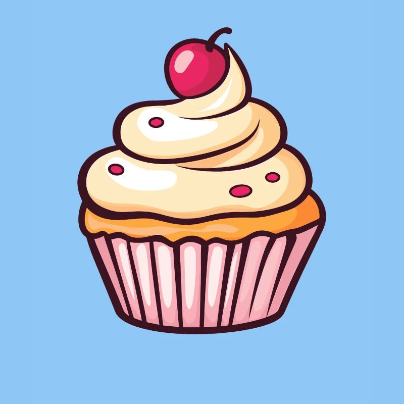 Pastell Cupcake Kirschkuss
