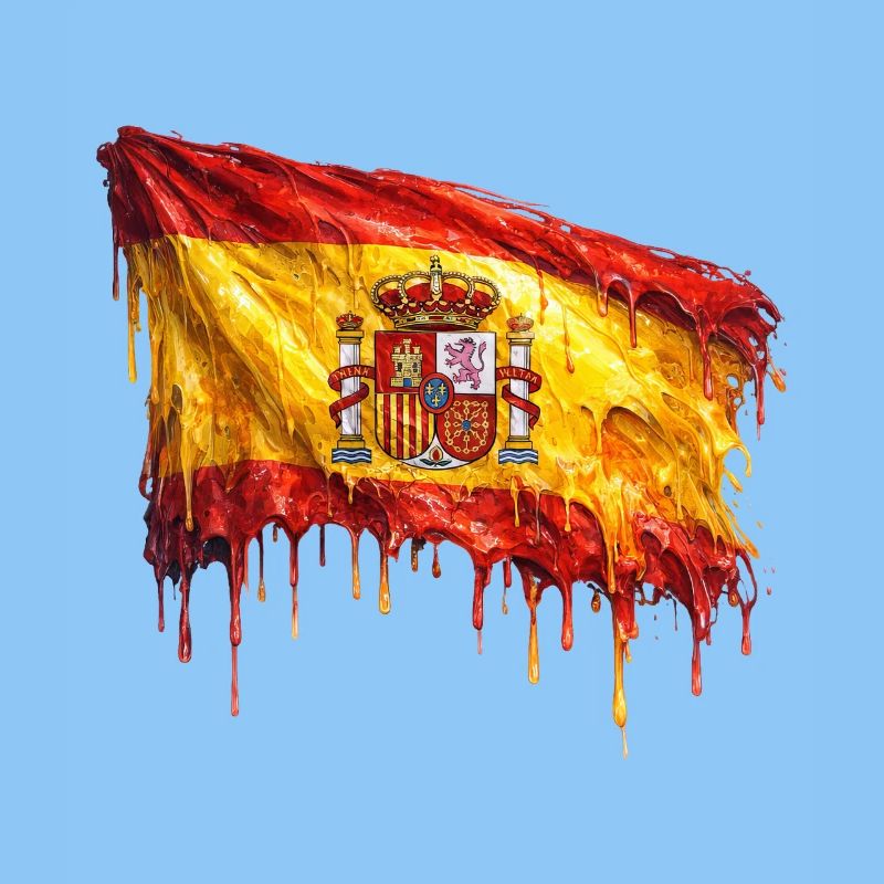 Dribbling Spain Flag Art